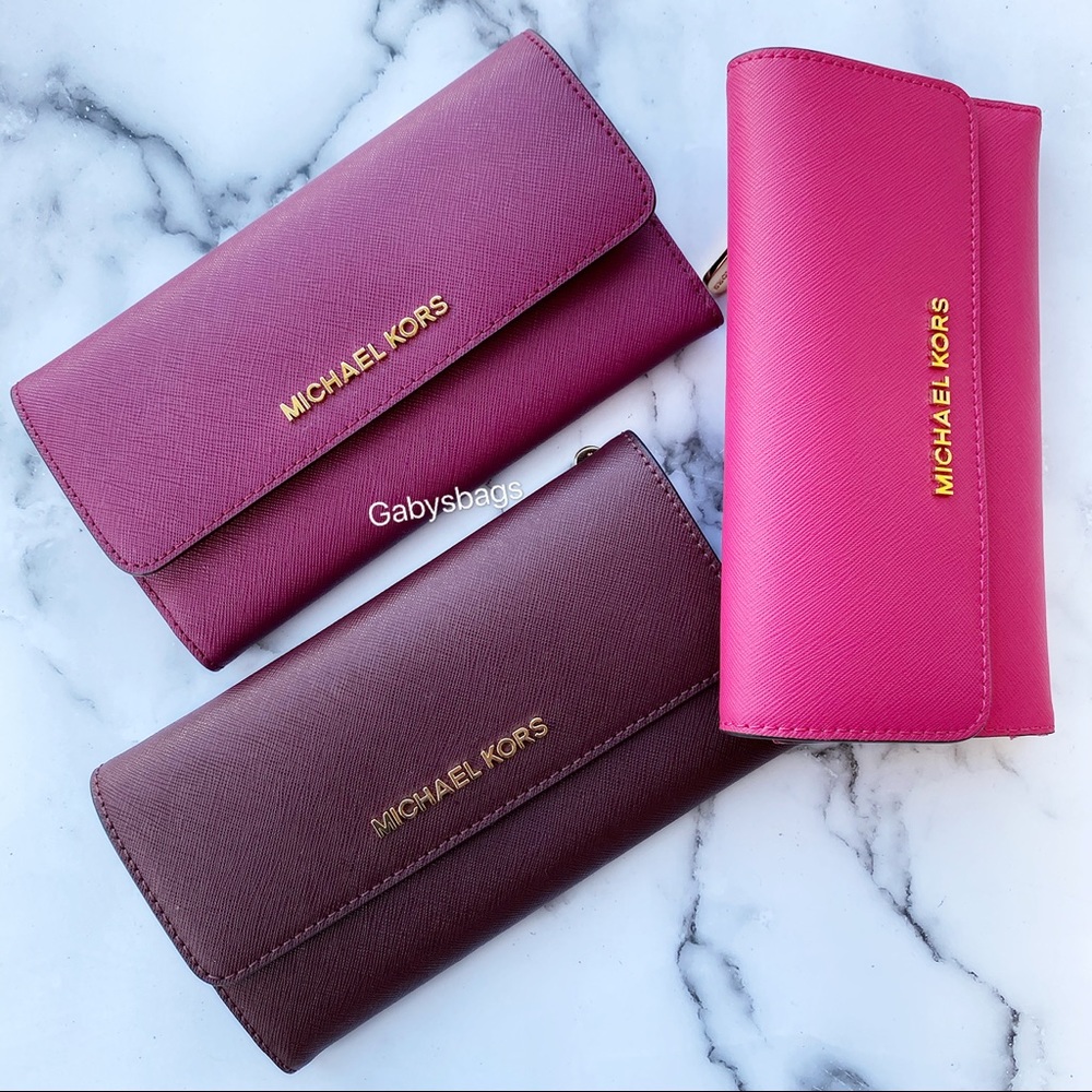 SALE‼️‼️ Michael kors large trifold wallet PINK - Picture 1 of 8